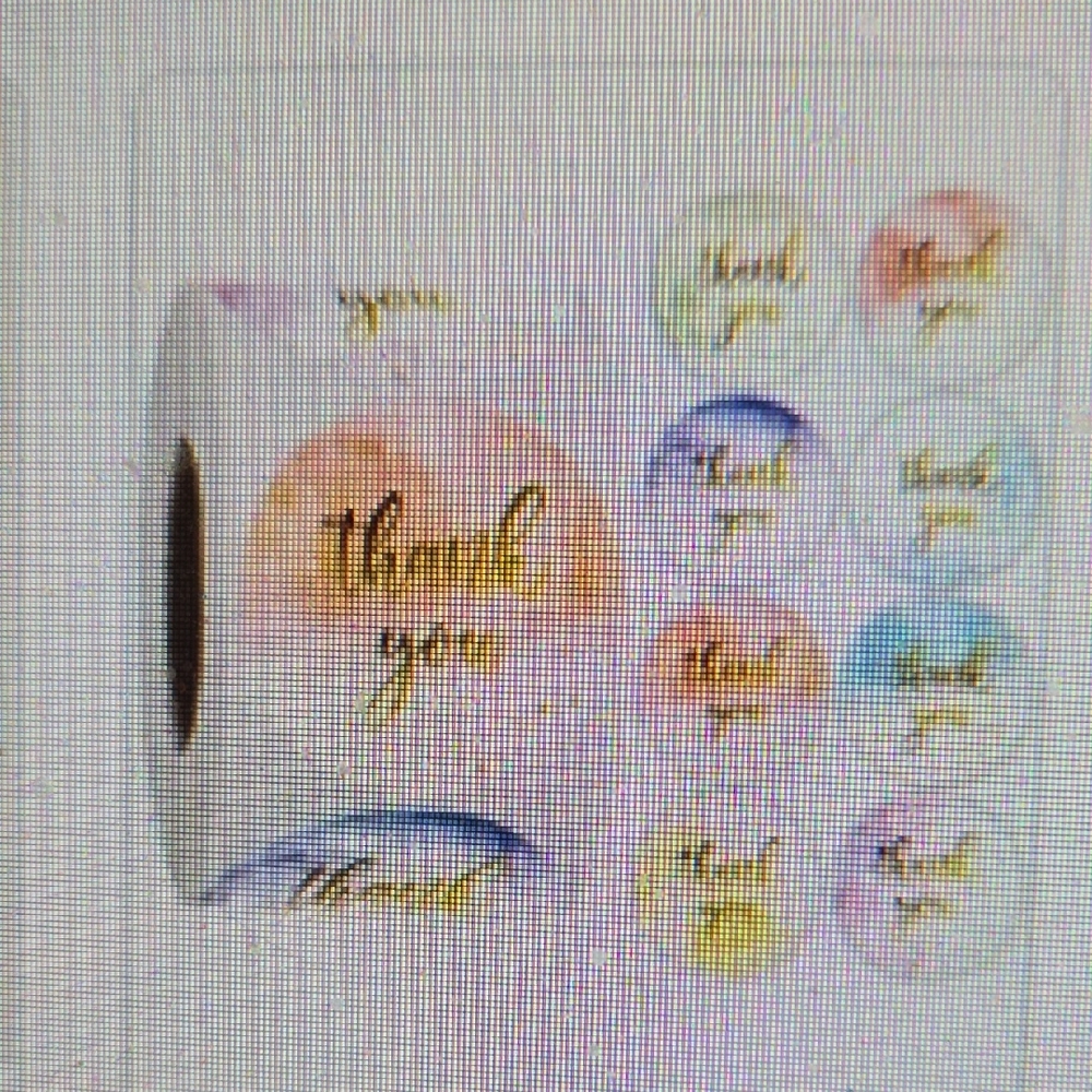 Thank You Stickers Roll - Pink and Gold 500 Roll 1 Inch New - Picture 2 of 4